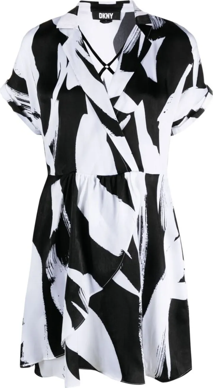 Graphic-Print Midi Dress