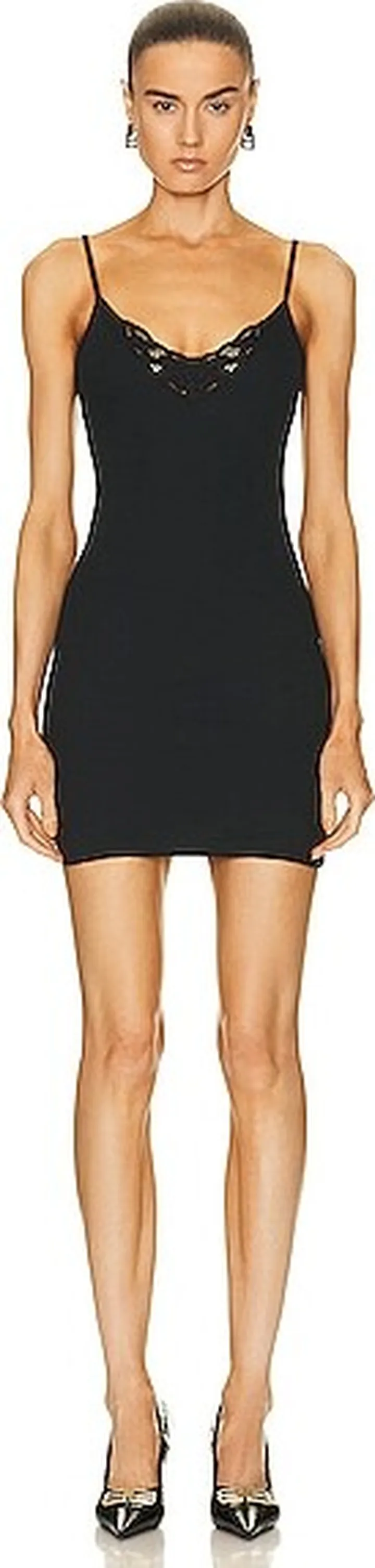 Balenciaga Strap Mini Dress in Black