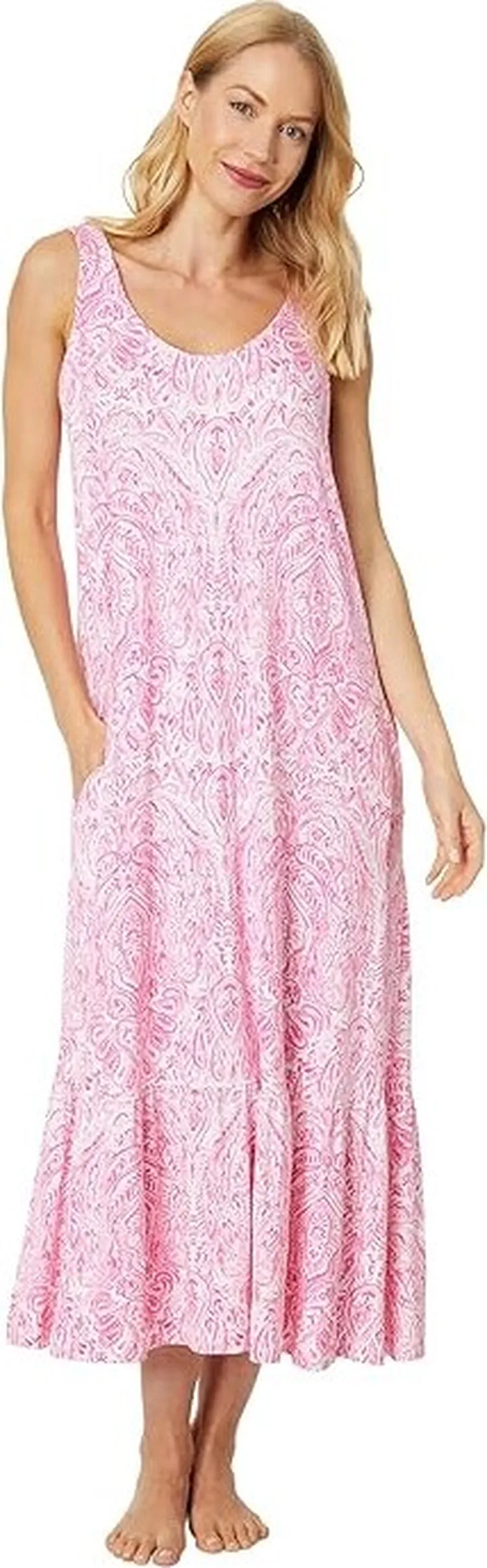 Tommy Bahama Sleeveless Maxi (Pink Paisley) Women's Pajama