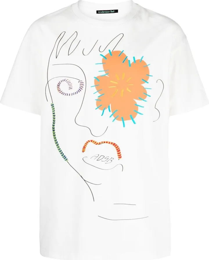 graphic-print cotton short-sleeve T-shirt