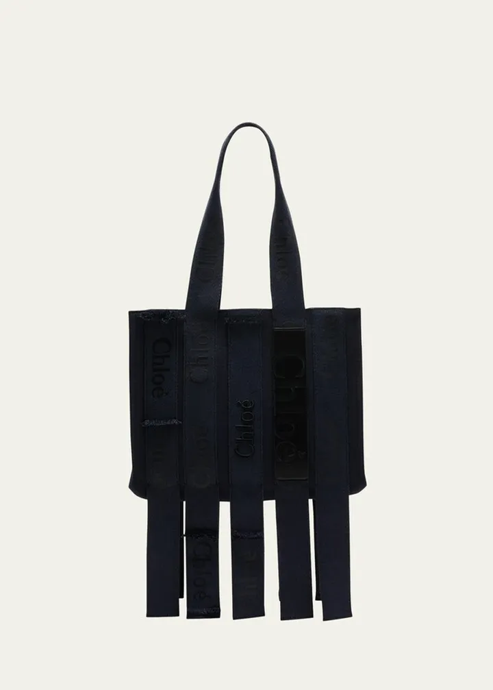 Woody Logo Embroidered Webbing Tote Bag