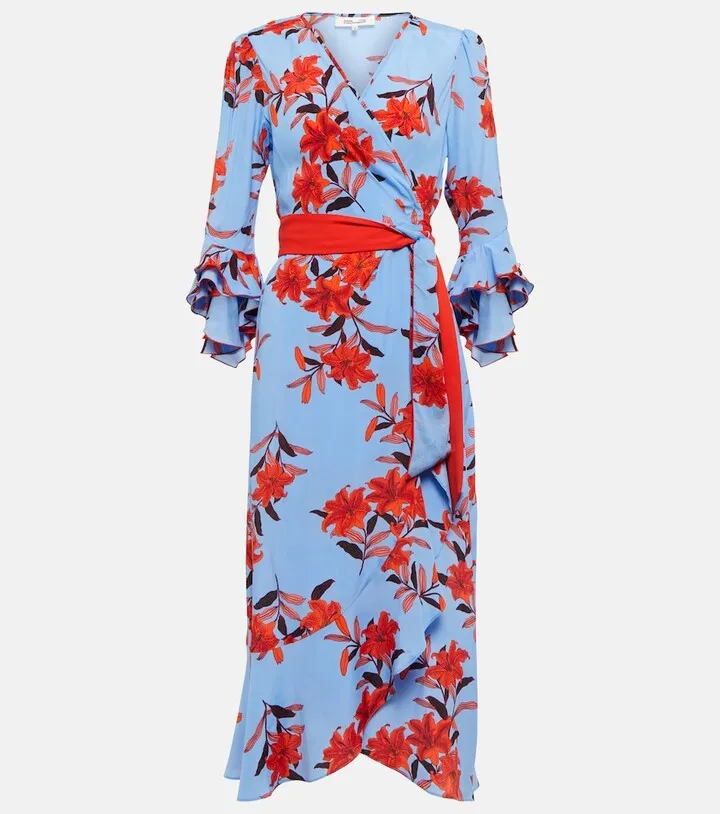 Rollins floral wrap dress