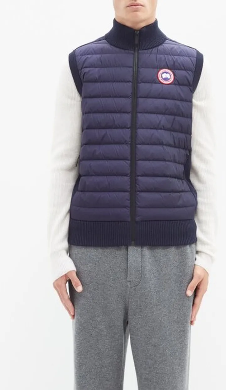 Hybridge Quilted Down Merino-wool Gilet