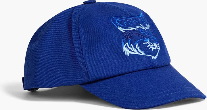 Embroidered cotton-blend twill baseball cap