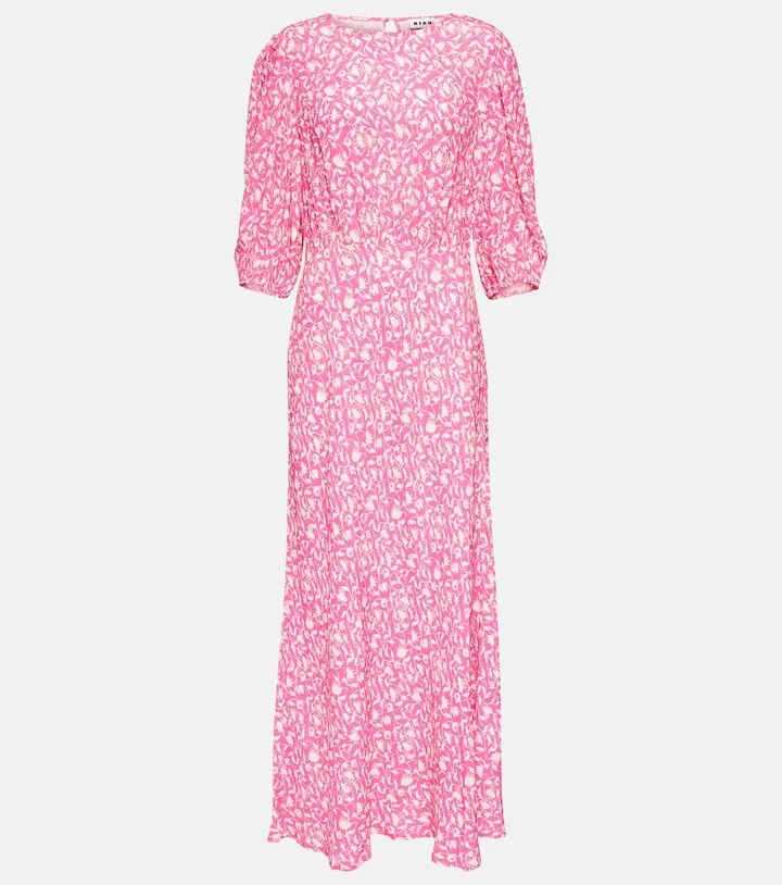 Flavia printed crepe maxi dress