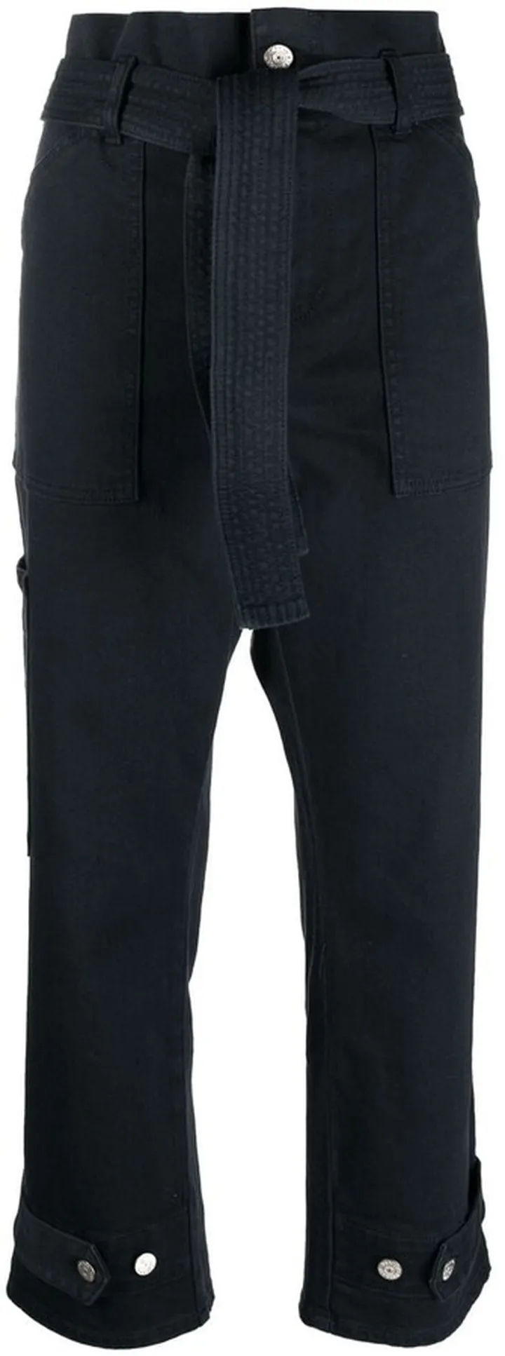 Cropped Paperbag-Waist Trousers