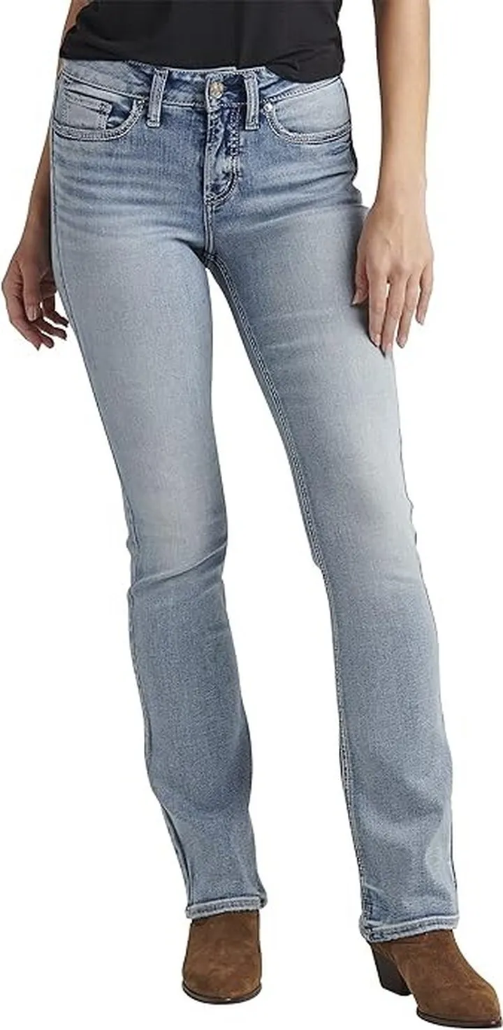 Silver Jeans Co. Suki Mid-Rise Slim Bootcut Jeans L93616EDB188 (Indigo) Women's Jeans