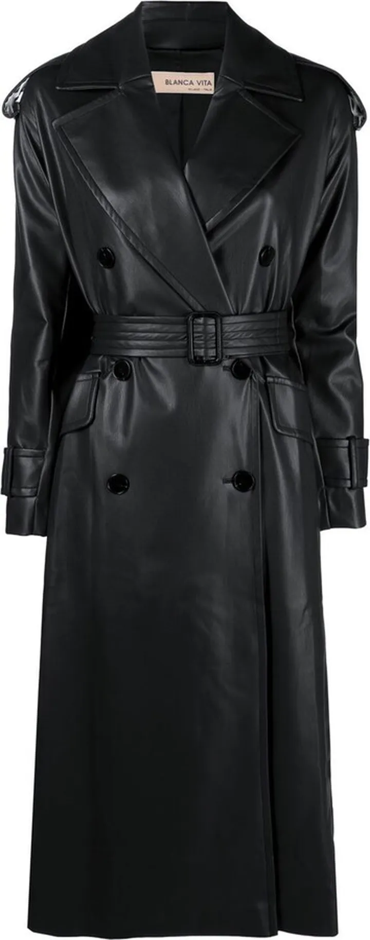 Double-Breasted Belted Trench Coat