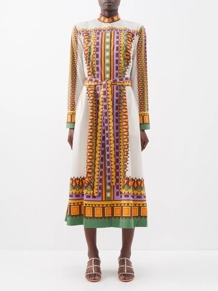Sundowner Printed-cotton Midi Dress