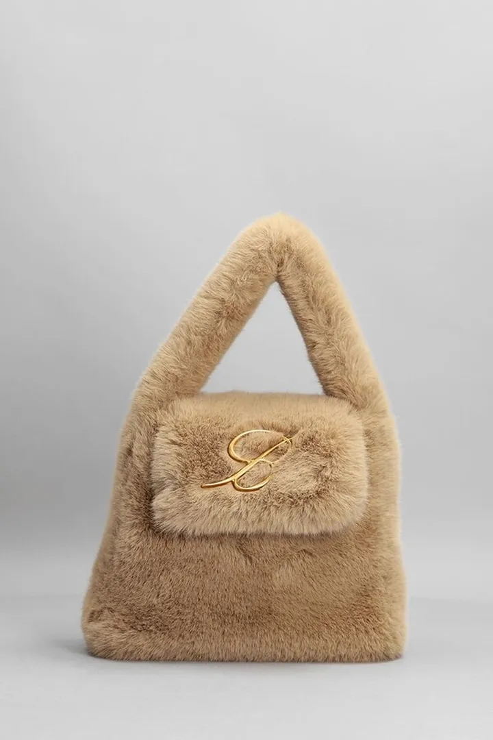 Hand Bag In Camel Polyester Blumarine