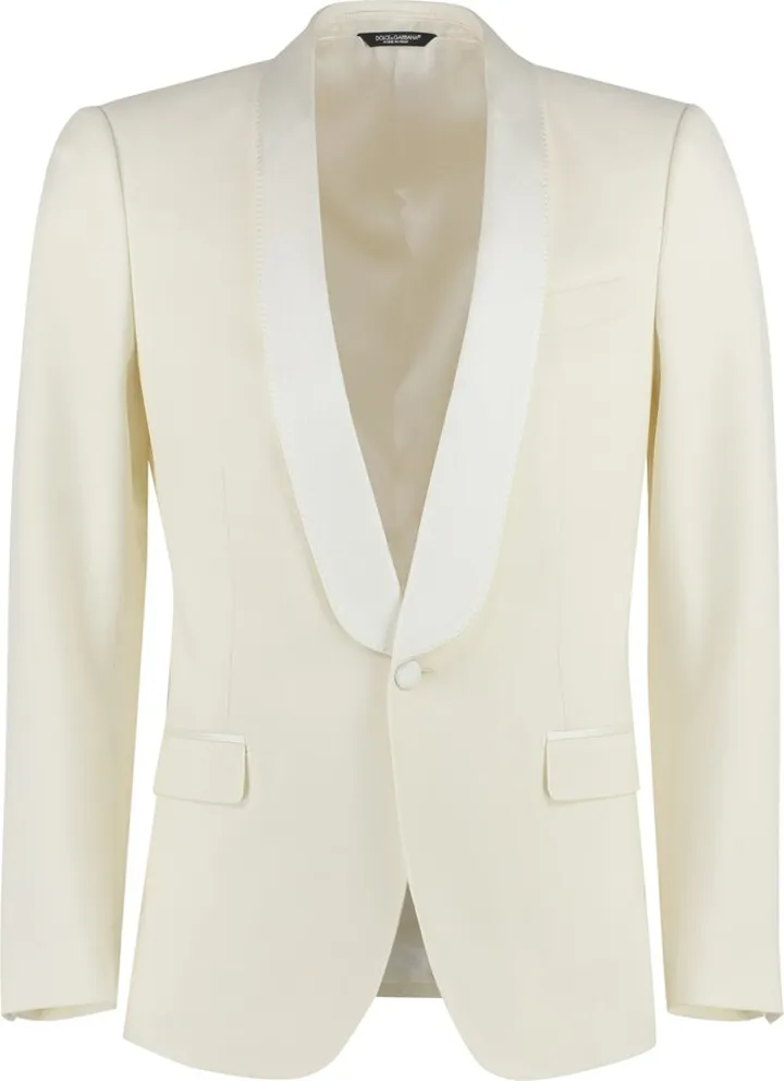 Stretch Wool Single-breasted Jacket