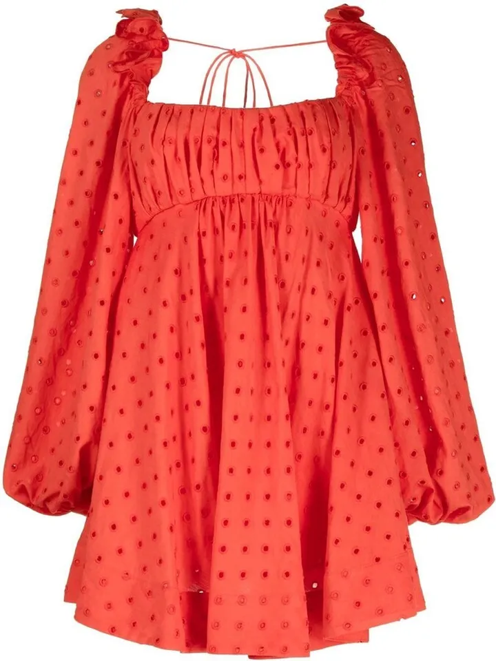 Beverly puff-sleeve minidress