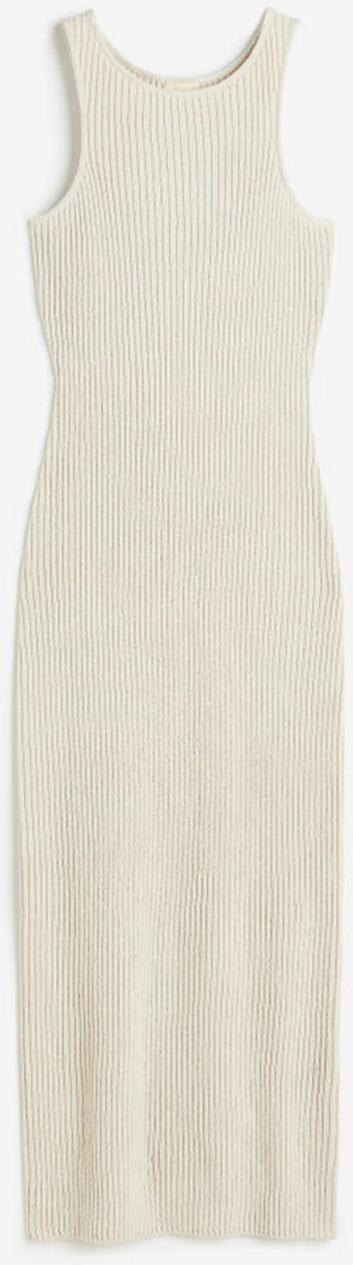 Rib-knit Silk-blend Dress