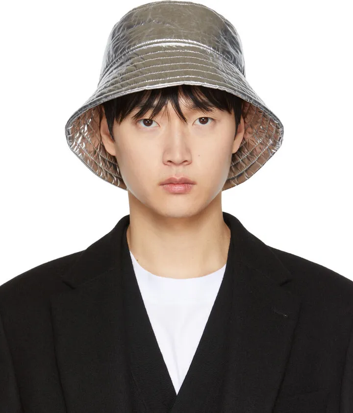 Dries Van Noten Silver Water-Repellent Bucket Hat