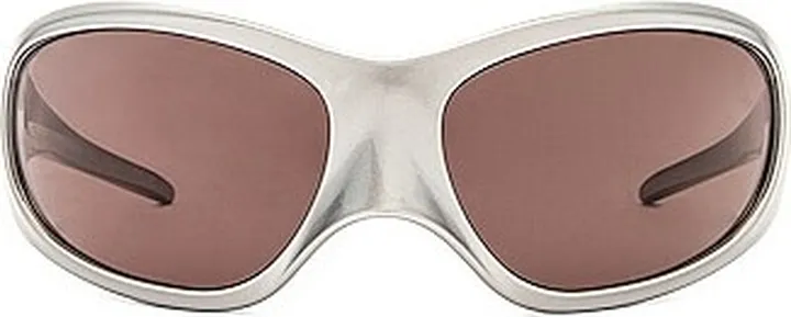 Balenciaga Cat Eye Sunglasses in Metallic Silver