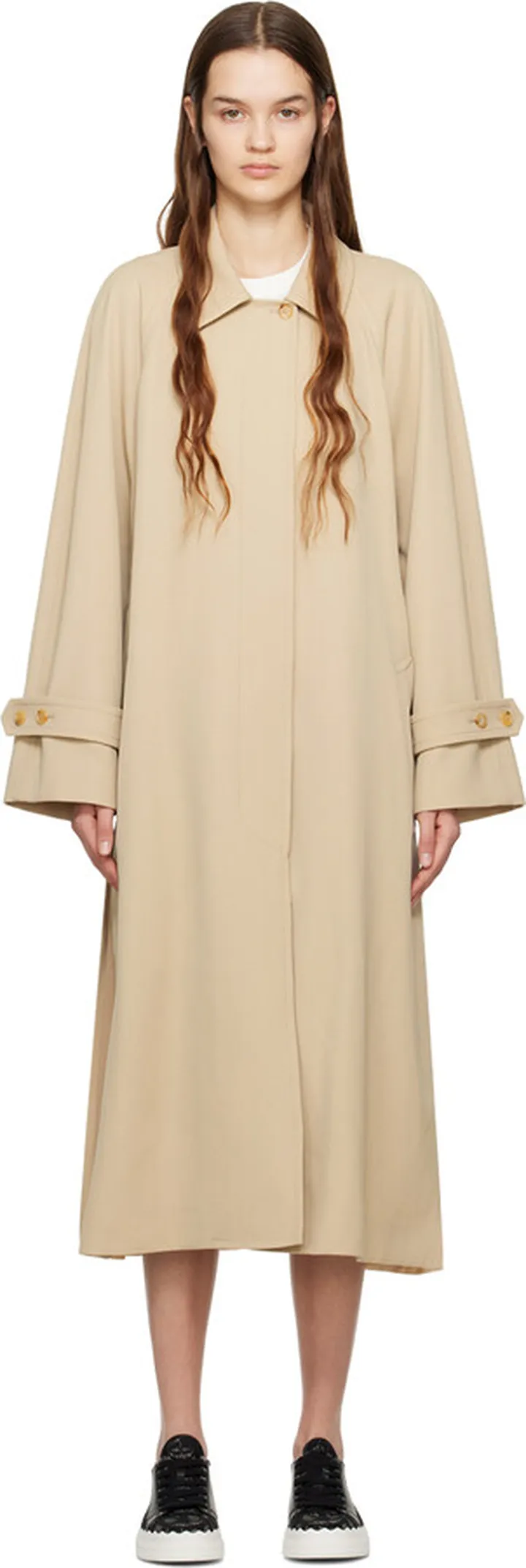 Chloé Beige Oversized Trench Coat