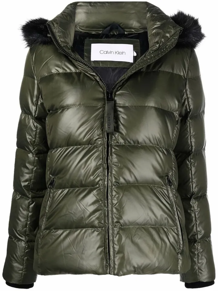 Faux-Fur Hood Padded Jacket