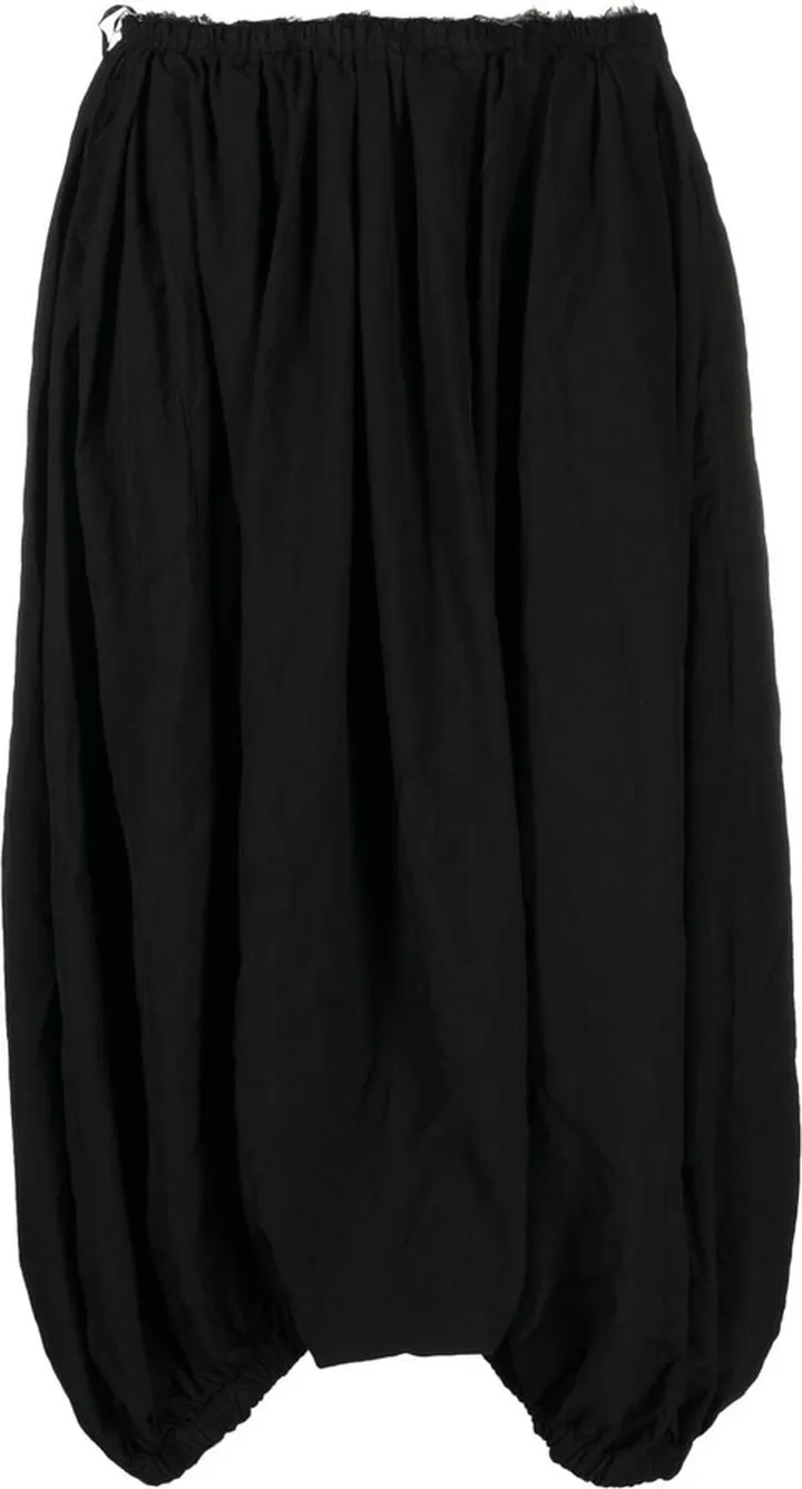 Drop-Crotch Cropped Trousers