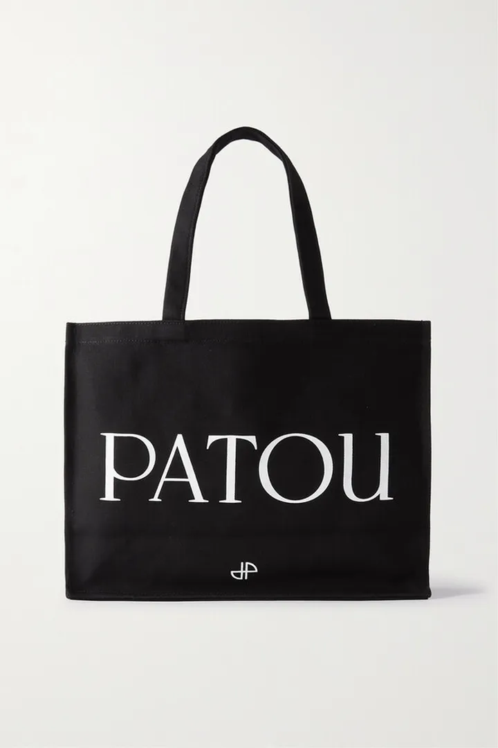 Patou - Patou Large Printed Organic Cotton-canvas Tote Bag - Black
