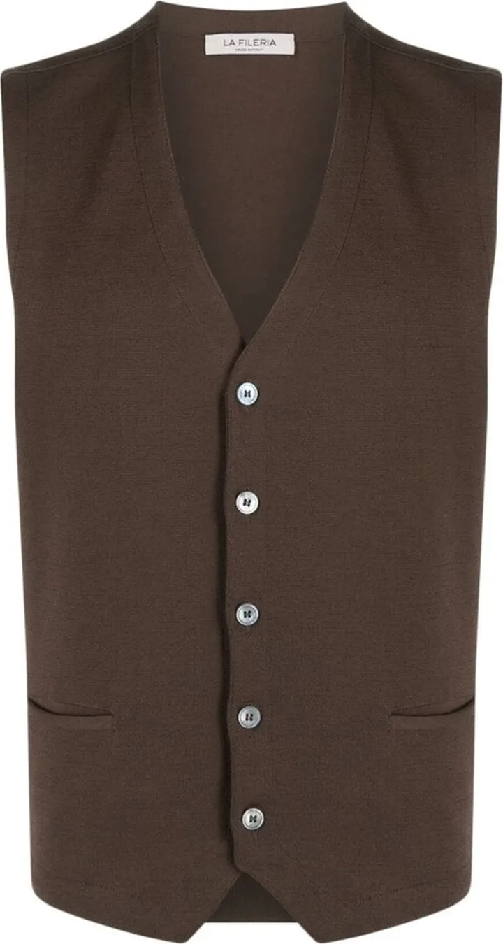 Button-Down Cotton Gilet