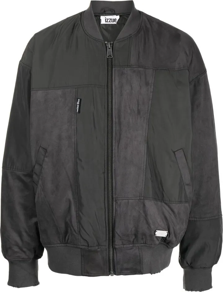 Patchwork-Design Bomber-Jacket
