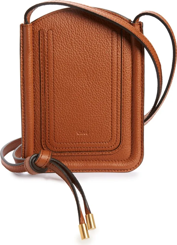 Marcie Leather Phone Pouch on Strap
