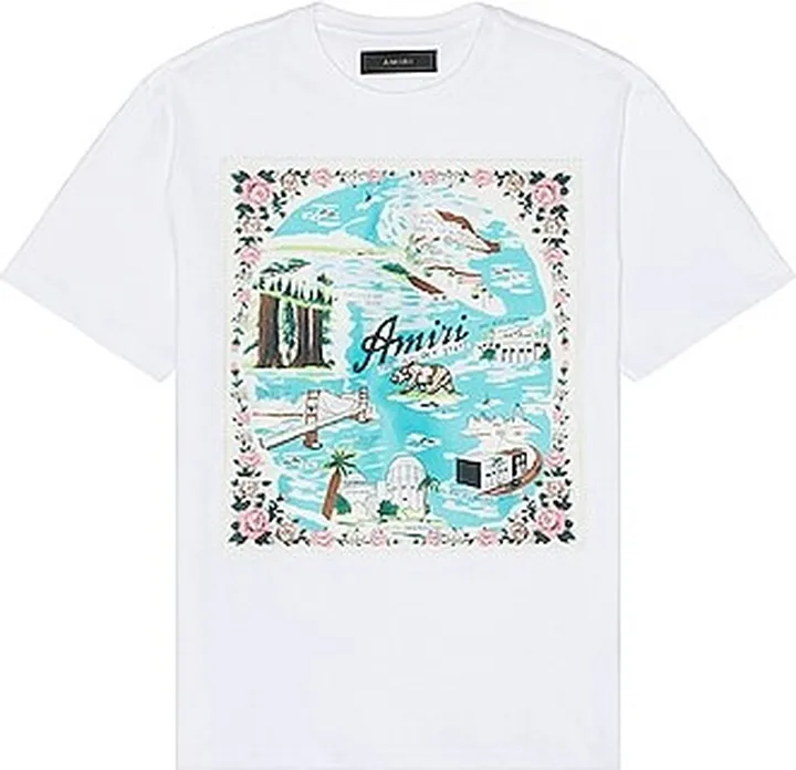 Amiri California Hawaiian Tee in White