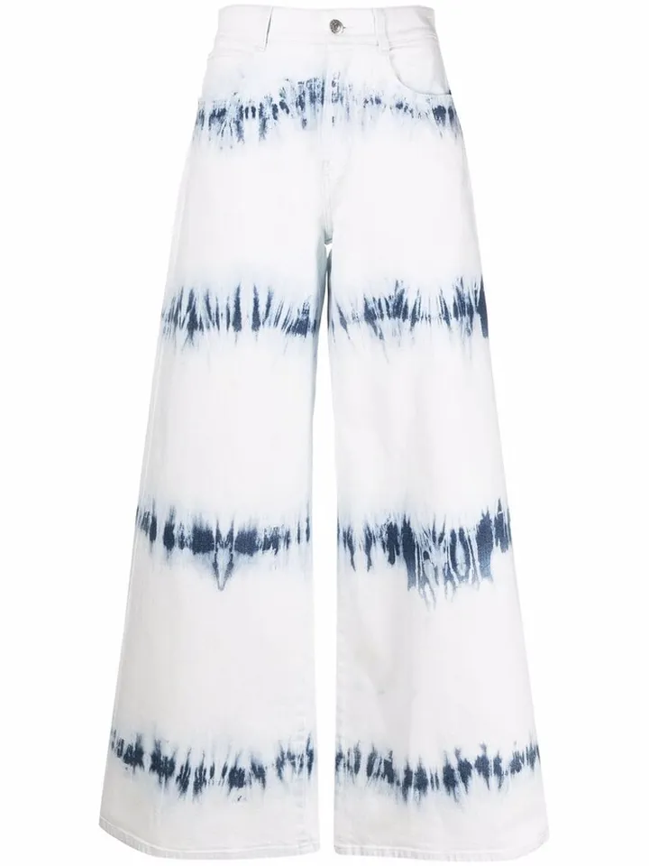 Tie-Dye Wide-Leg Jeans