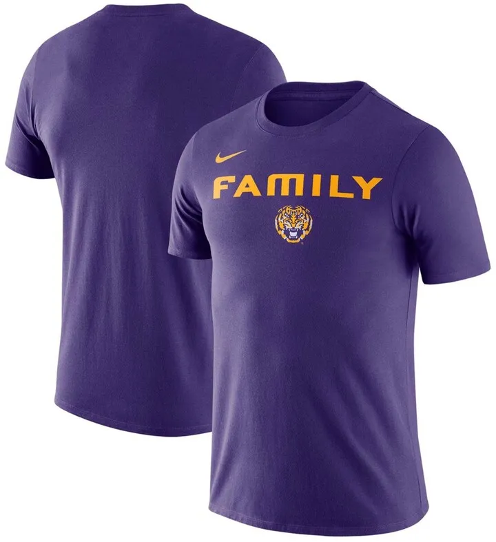 Men's Purple Lsu Tigers Family T-shirt