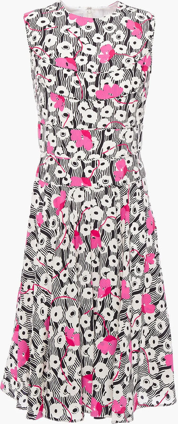 Draped floral-print silk crepe de chine dress