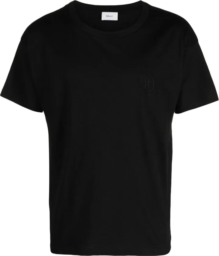 logo-embroidered cotton T-shirt