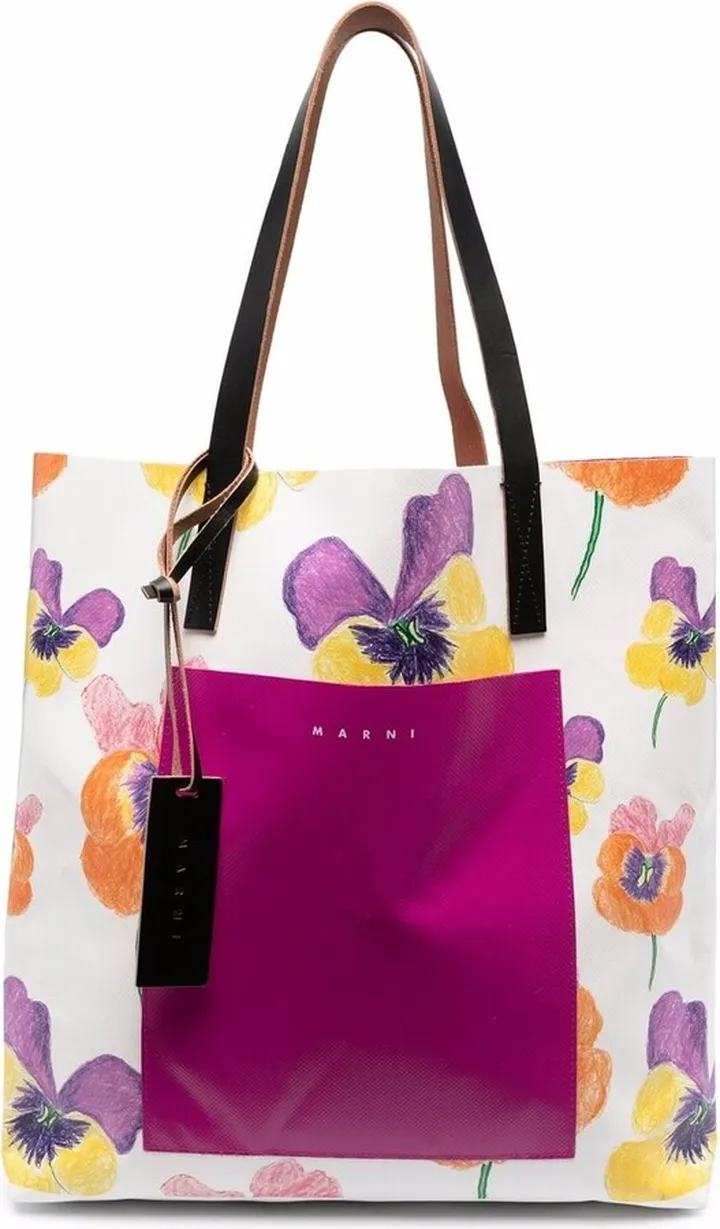 Floral-Print Tote Bag