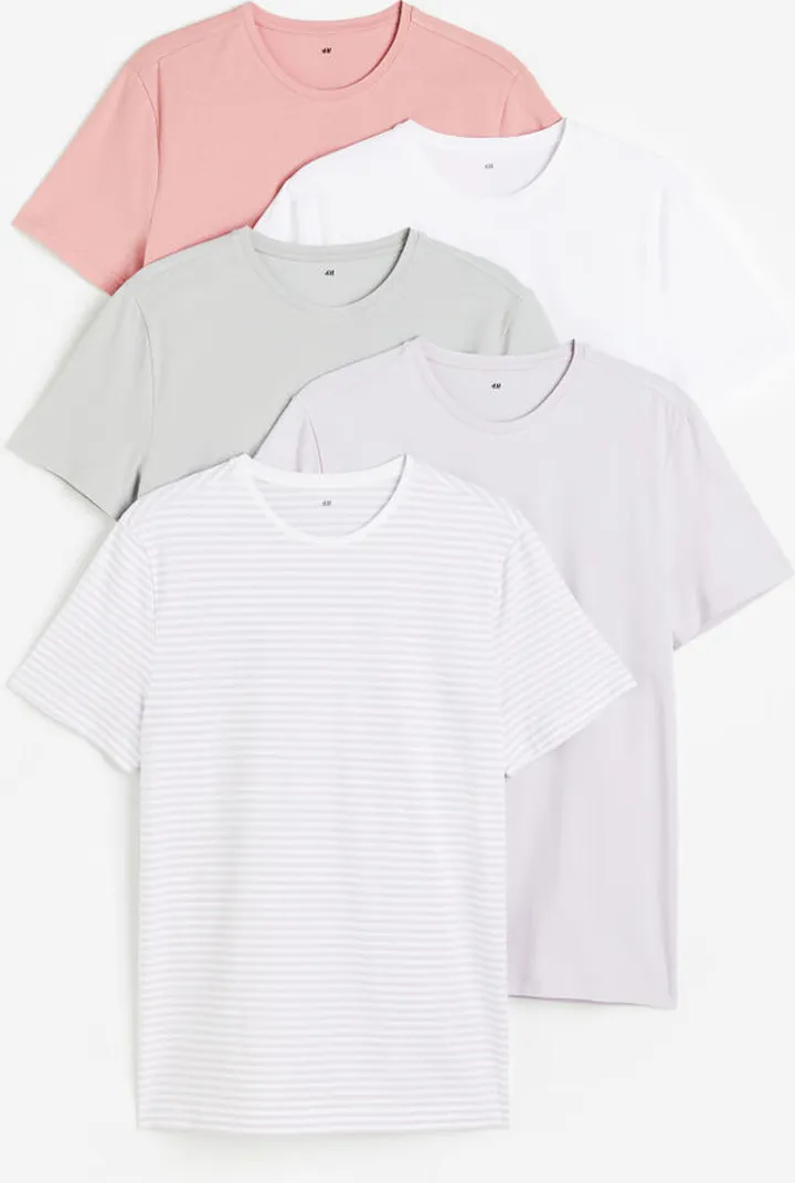 5-pack Slim Fit T-shirts