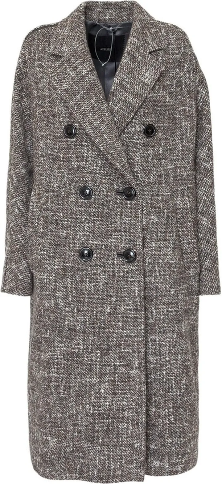 Double Breasted Tweed Coat
