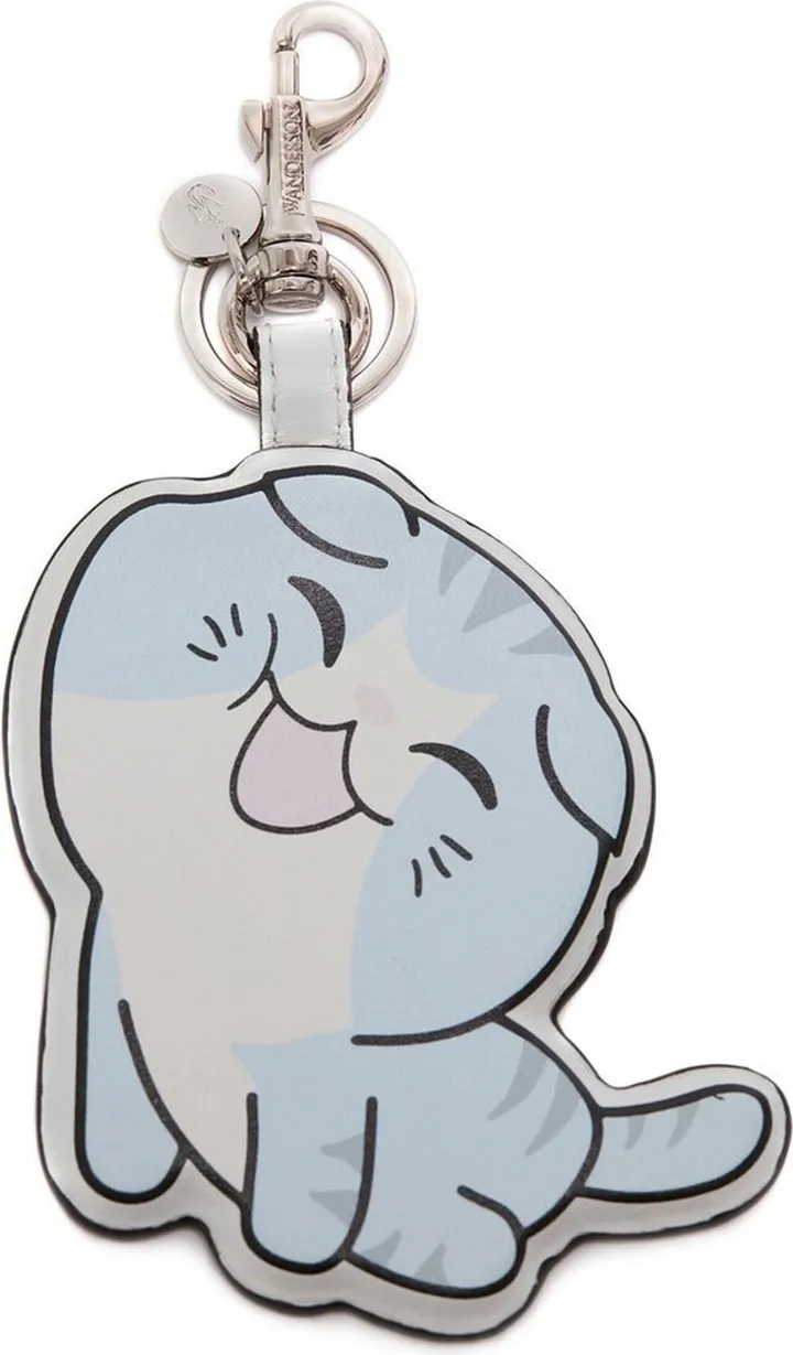 Cat leather keyring