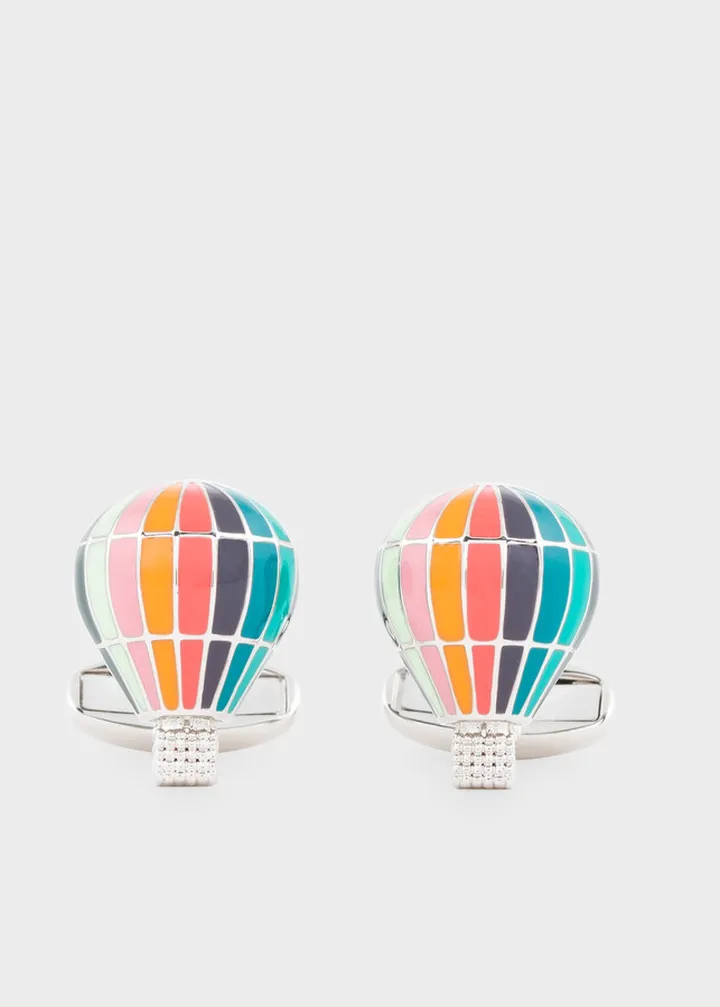 'Artist Stripe' Hot Air Balloon Cufflinks