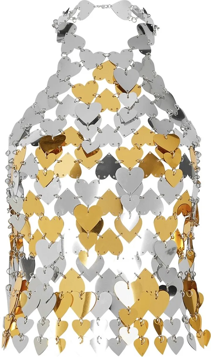 Paco Rabanne Heart-paillette Halterneck Top