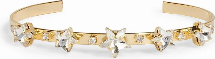 Luccichio gold-tone crystal cuff