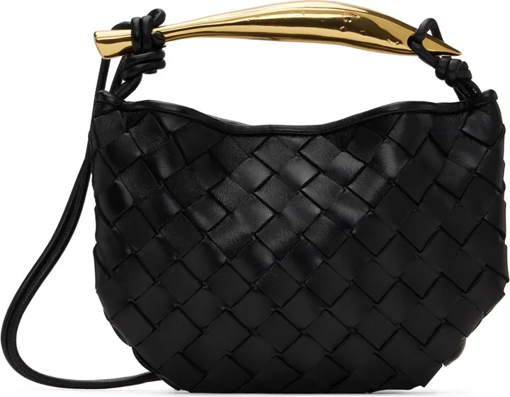 Bottega Veneta Black Mini Sardine Shoulder Bag
