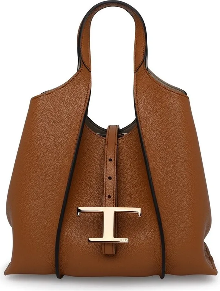 Tod's Timeless Logo Plaque Tote Bag