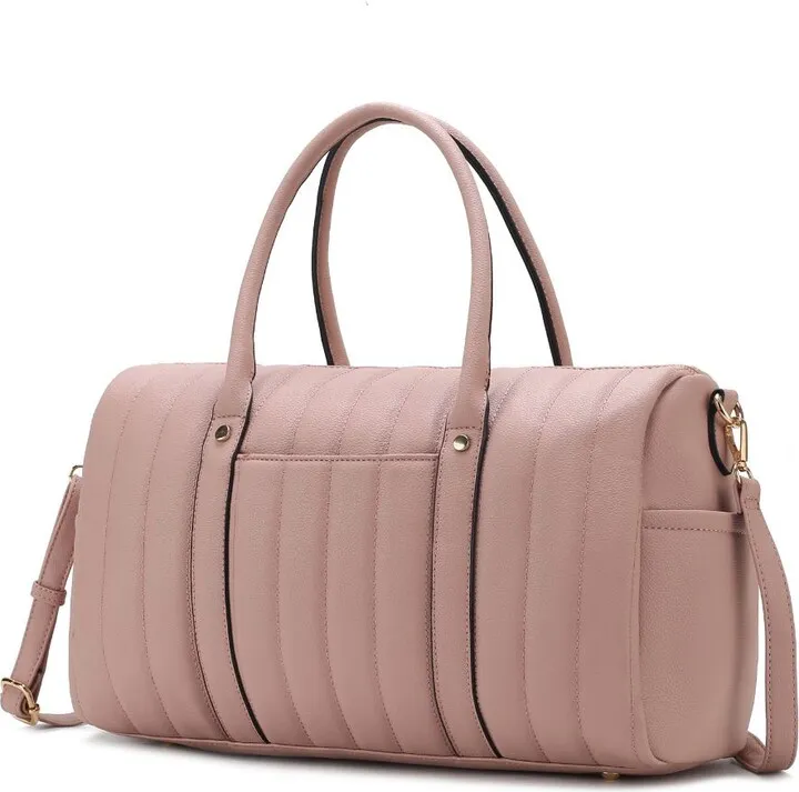 Luana Quilted Vegan Leather Women’s Duffle Bag