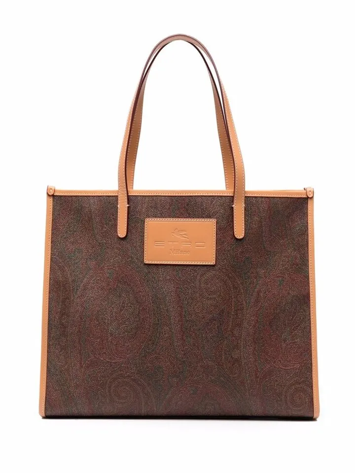 Paisley-Print Tote Bag