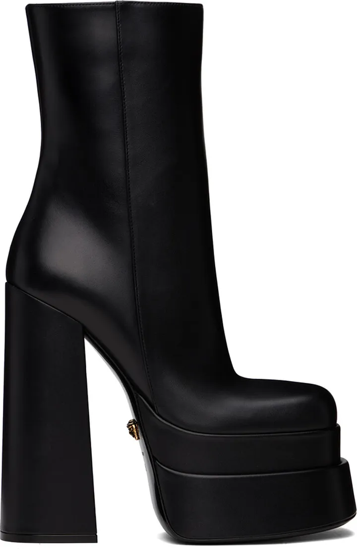 Versace Black Aevitas Platform Boots