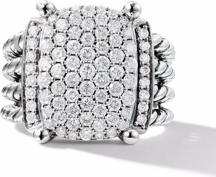 sterling silver Wheaton pave diamond ring