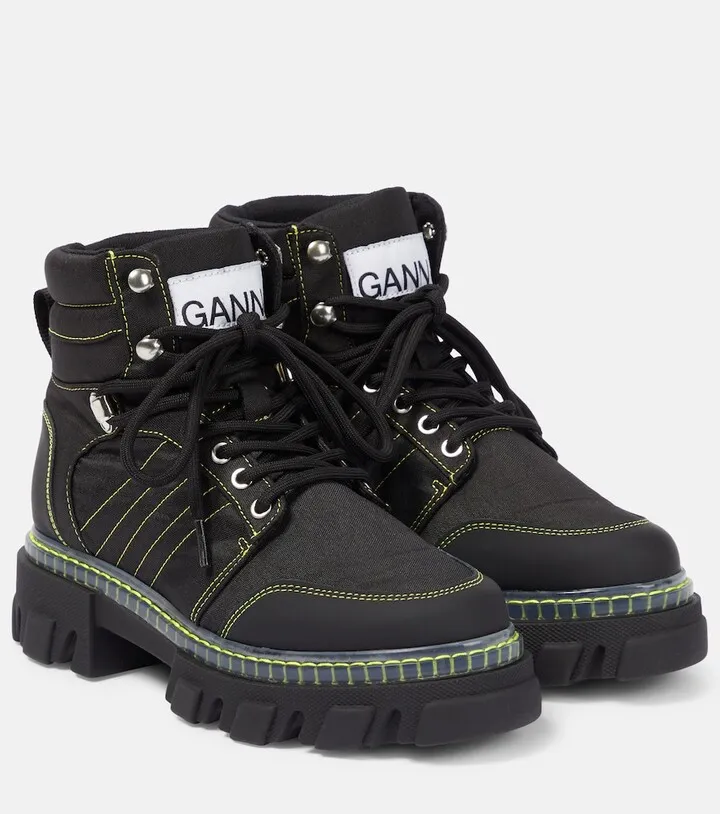 Lace-up ankle boots