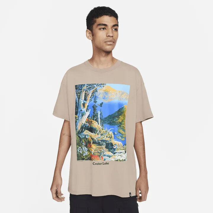 Men's Nike ACG "Crater Lake" Short-Sleeve T-Shirt in Brown