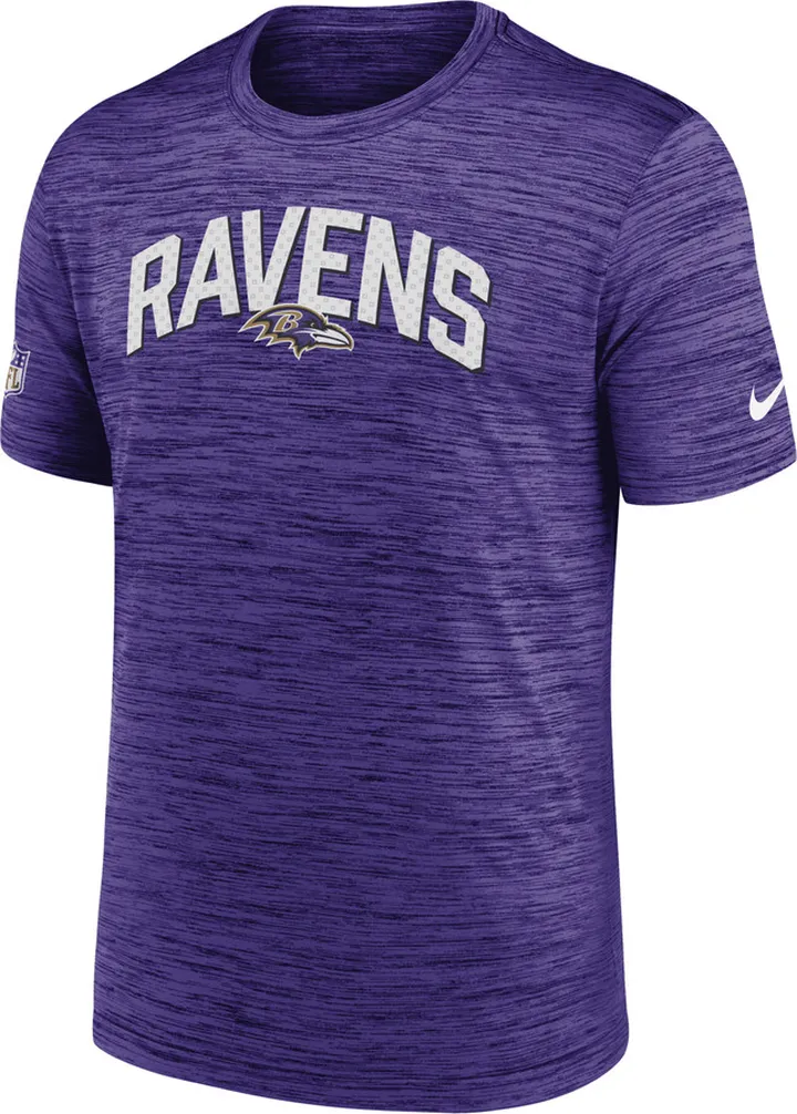 Nike Men's Dri-FIT Velocity Athletic Stack (NFL Baltimore Ravens) T-Shirt in Purple