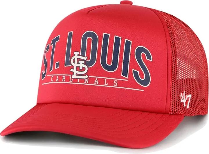 Men's '47 Brand Red St. Louis Cardinals Backhaul Foam Trucker Snapback Hat