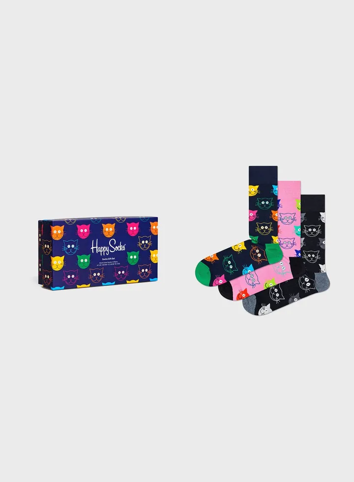 3-Pack Embroidered Crew Sock