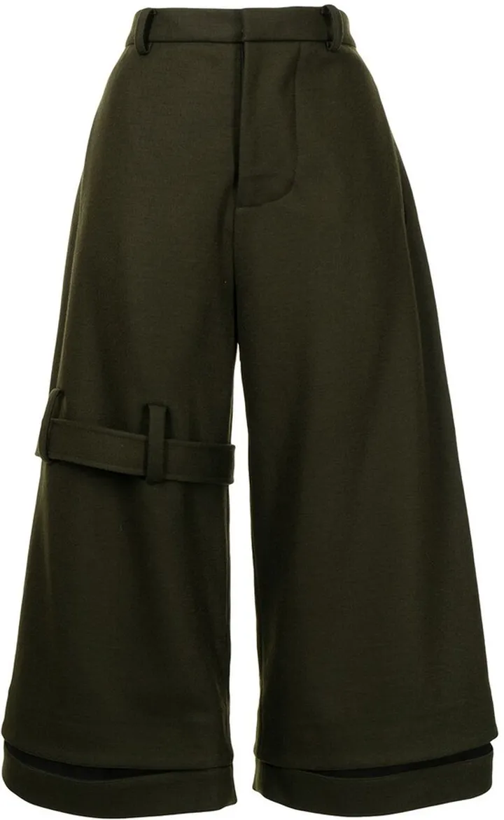 Wide Leg Cropped Trousers